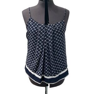 New York & Company M Blue/White Sleeveless Attaché Spaghetti Stripes Indonesia